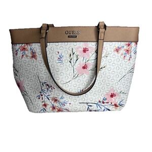 GUESS Women's Tote‎ Bag Floral Faux Leather Purse Shoulder Bag Never Used Gift